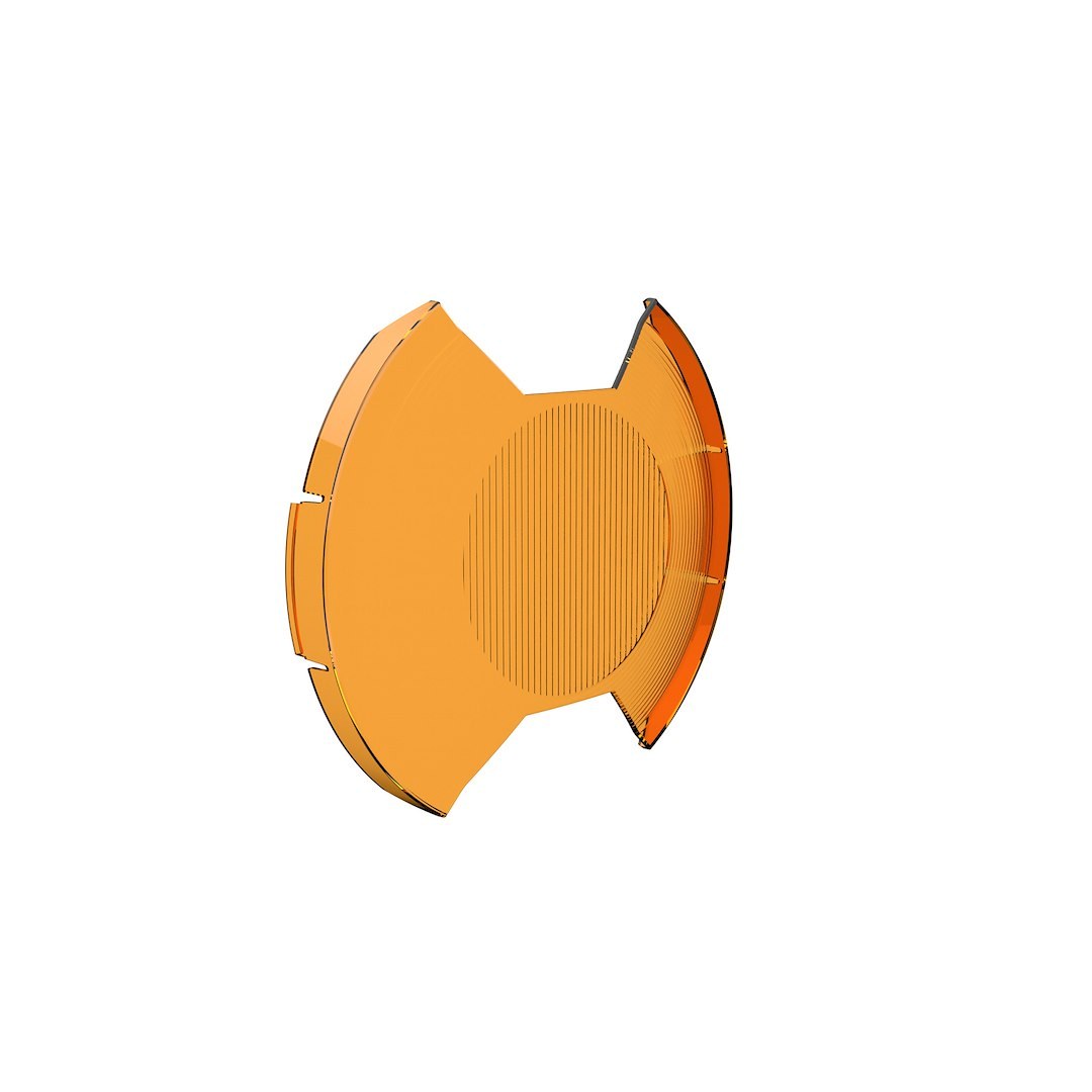 Kc Hilite Driving/ Fog Light Cover, Slimlite ®, 8 Inch Round, Amber, Polycarbonate, Without Logo, Single – 5211