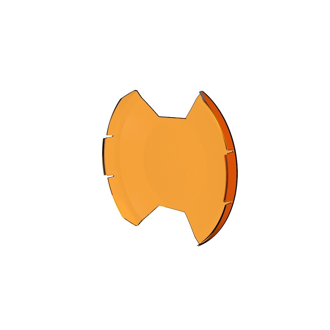 Kc Hilite Driving/ Fog Light Cover, Slimlite ®, 8 Inch Round, Amber, Polycarbonate, Without Logo, Single – 5211