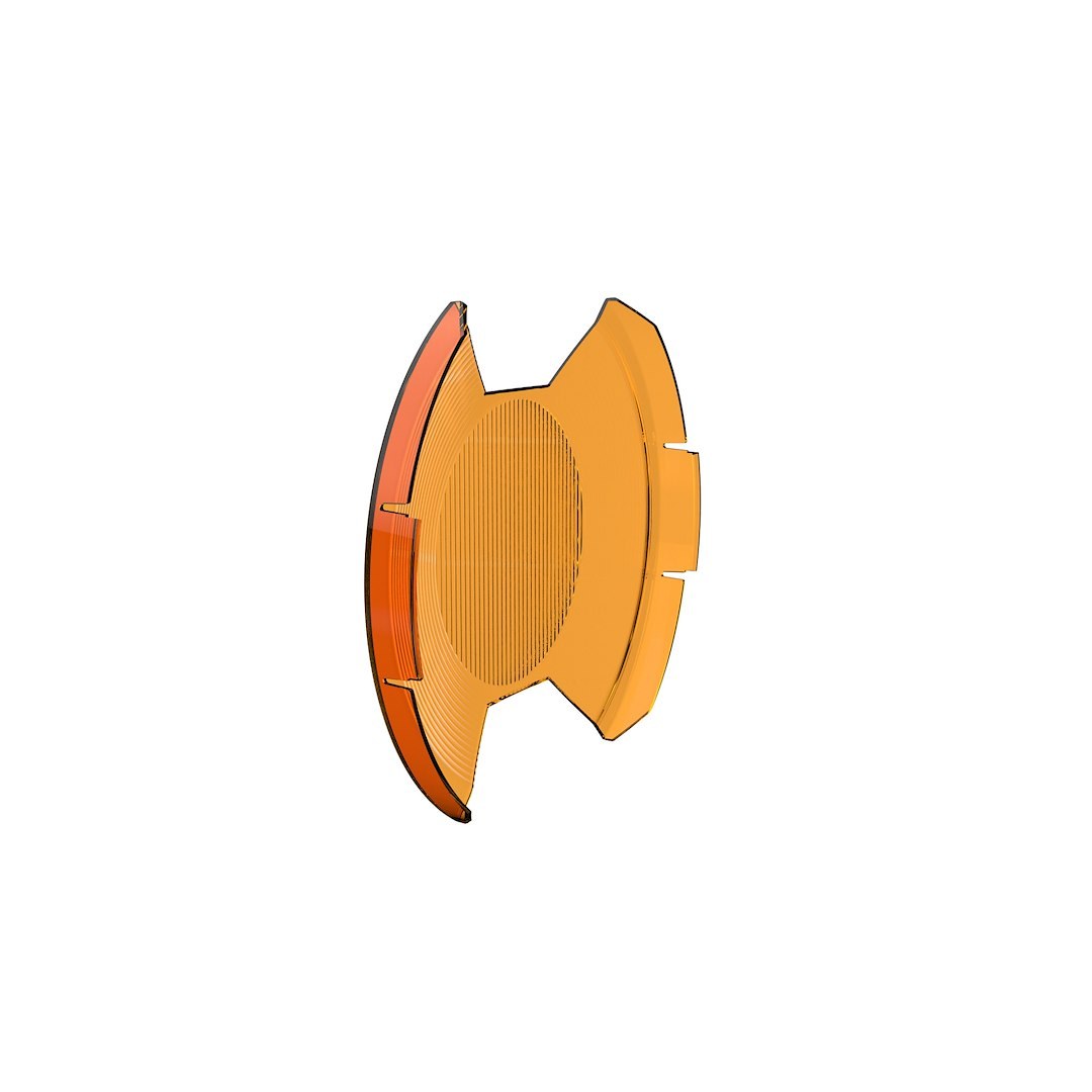 Kc Hilite Driving/ Fog Light Cover, Slimlite ®, 8 Inch Round, Amber, Polycarbonate, Without Logo, Single – 5211