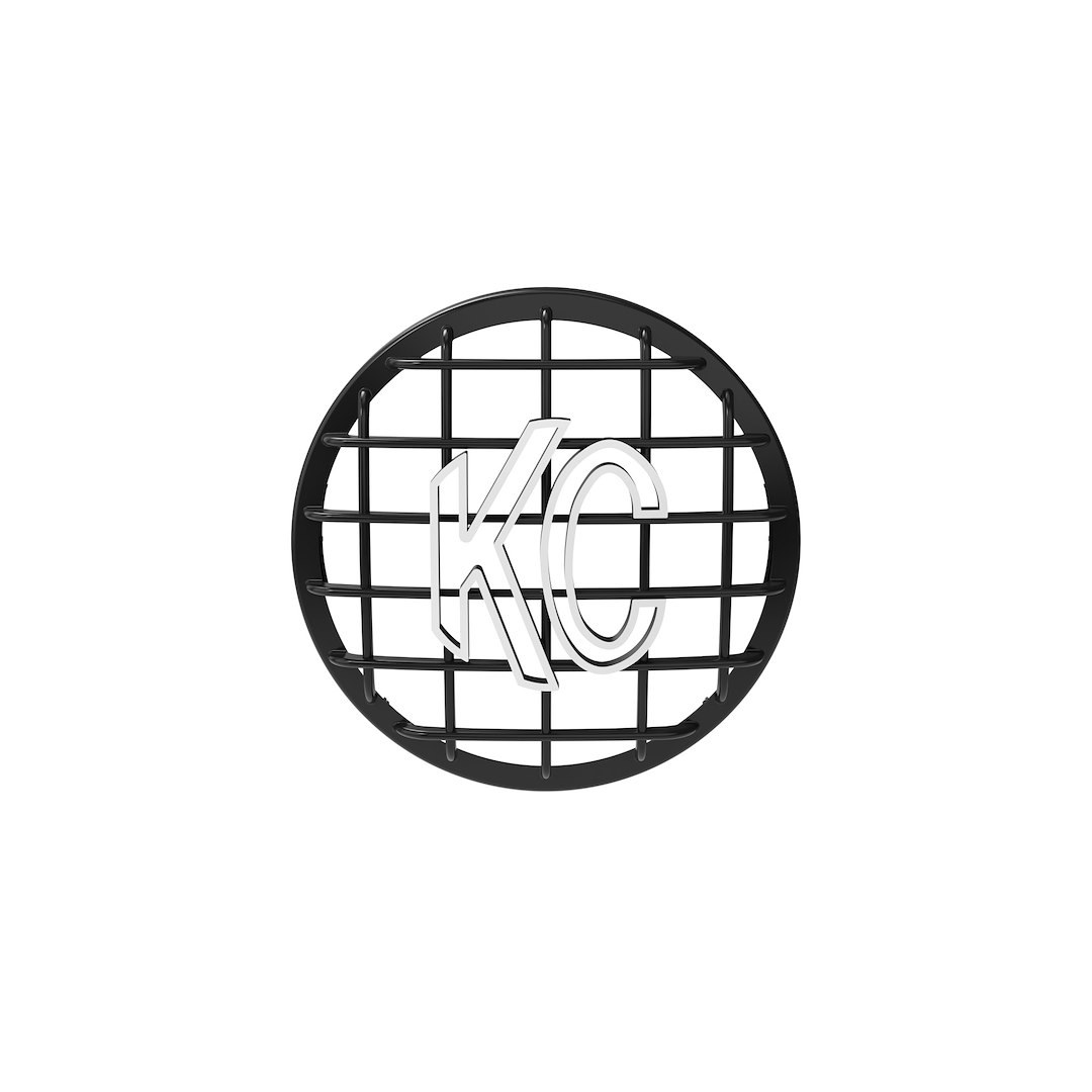 Kc Hilite Driving/ Fog Light Cover, Slimlite ®, 8 Inch Round, Black, Polycarbonate, White Kc Logo, Single – 7230