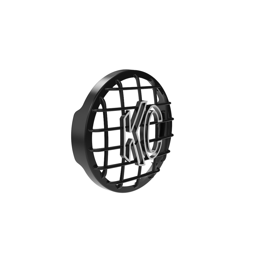 Kc Hilite Driving/ Fog Light Cover, Slimlite ®, 8 Inch Round, Black, Polycarbonate, White Kc Logo, Single – 7230