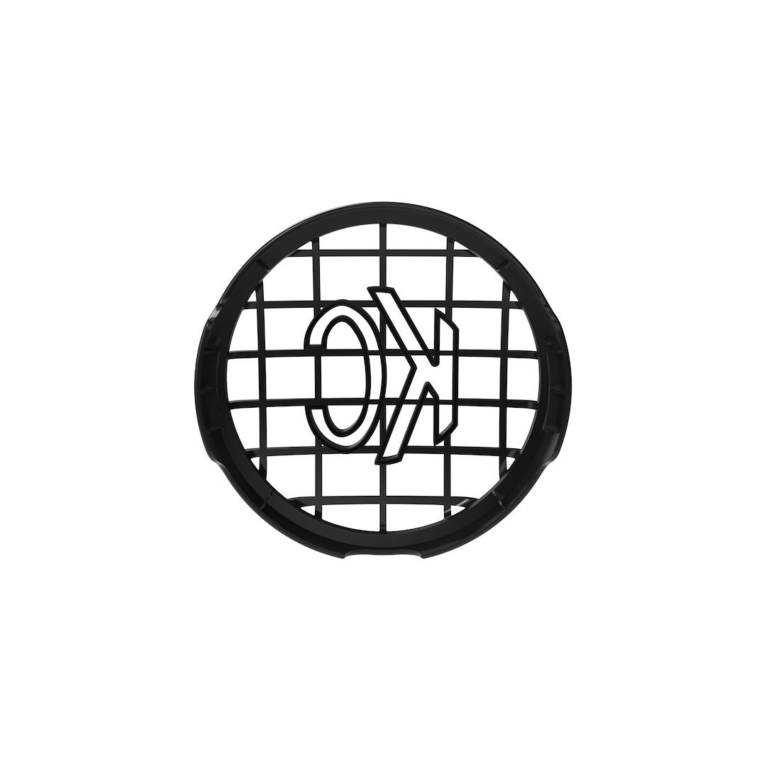 Kc Hilite Driving/ Fog Light Cover, Slimlite ®, 8 Inch Round, Black, Polycarbonate, White Kc Logo, Single – 7230