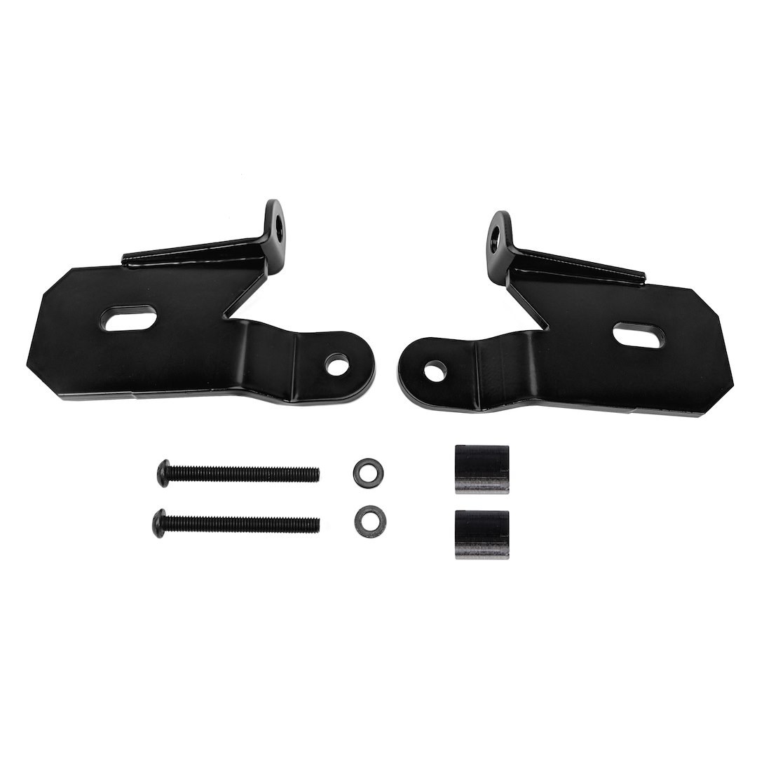 Kc Hilite Windshield Hinge Light Bracket, Powder Coat, Black, Steel, Set of 2, With Mounting Hardware/ Cowl Brackets – 7318