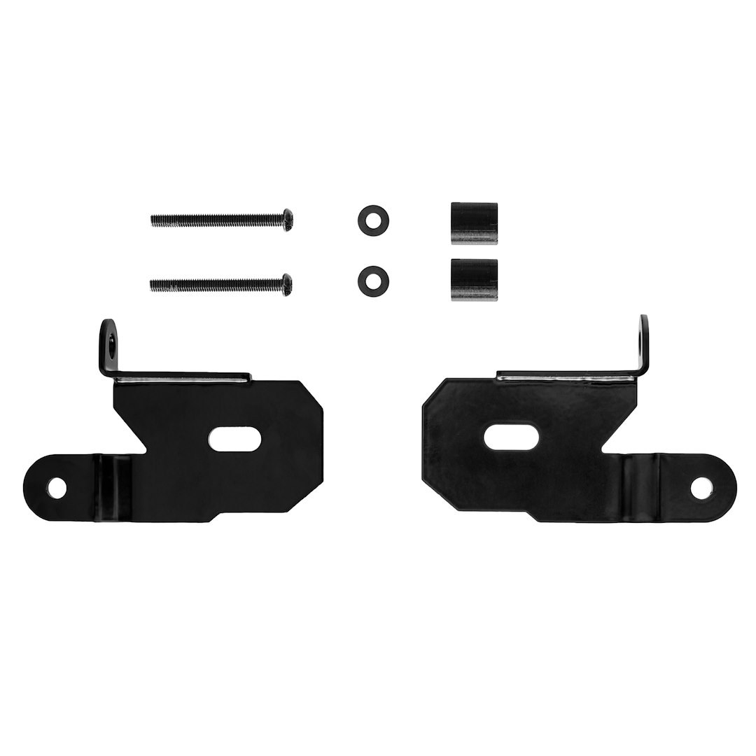 Kc Hilite Windshield Hinge Light Bracket, Powder Coat, Black, Steel, Set of 2, With Mounting Hardware/ Cowl Brackets – 7318