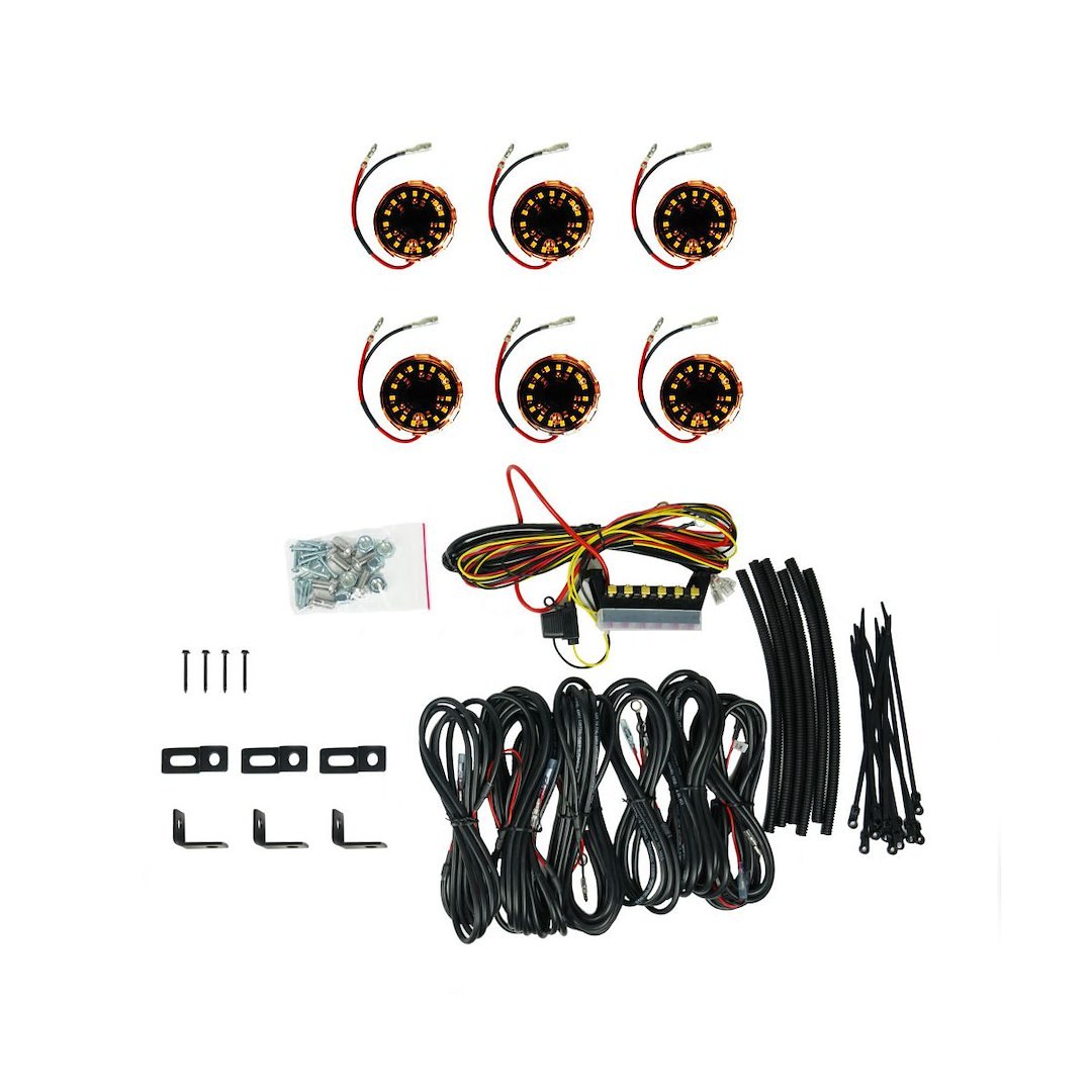 Kc Hilite Underbody Light Kit, Cyclone V2, Universal Underbody Mount, LED, Amber Bulb, Amber Lens, 5 Watts, Flood Beam, Set of 6 – 91041