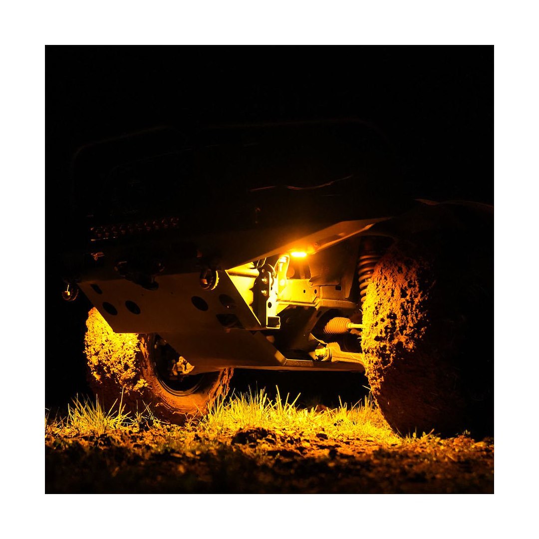 Kc Hilite Underbody Light Kit, Cyclone V2, Universal Underbody Mount, LED, Amber Bulb, Amber Lens, 5 Watts, Flood Beam, Set of 6 – 91041