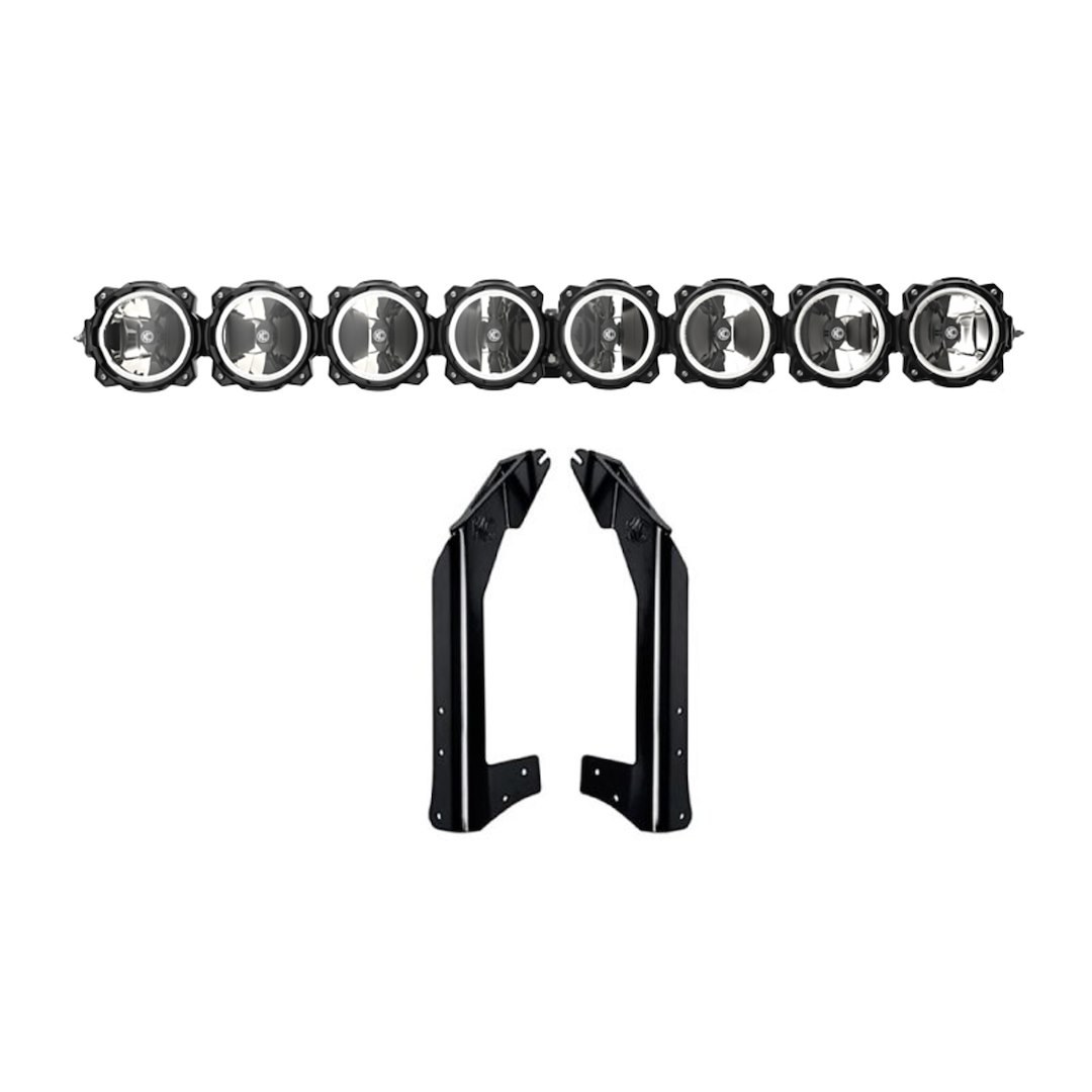 Kc Hilite Light Bar, Gravity, LED, 50 Inch Length, 8 LED, 160 Watt/ 13.04 Amp Draw Per Light, Driving/ Spot/ Wide Combo Beam – 91313