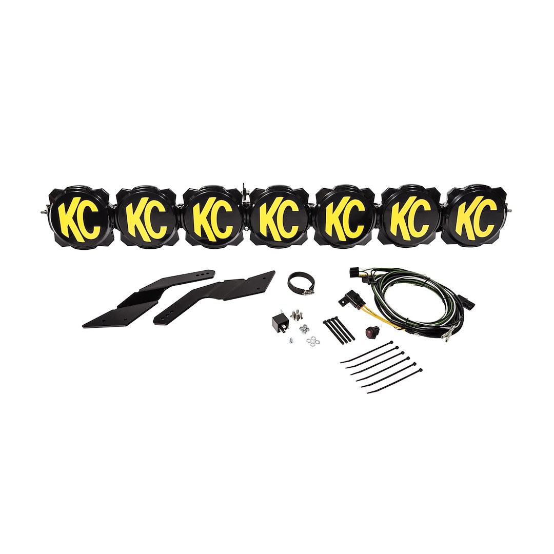 Kc Hilite Light Bar, Gravity ® PRO6, LED, 45 Inch Length, 7 Clear Bulb, 140 Watt/ 11.41 Amp Draw, Combo Beam, 16100 Raw Lumens, Clear Lens – 91334