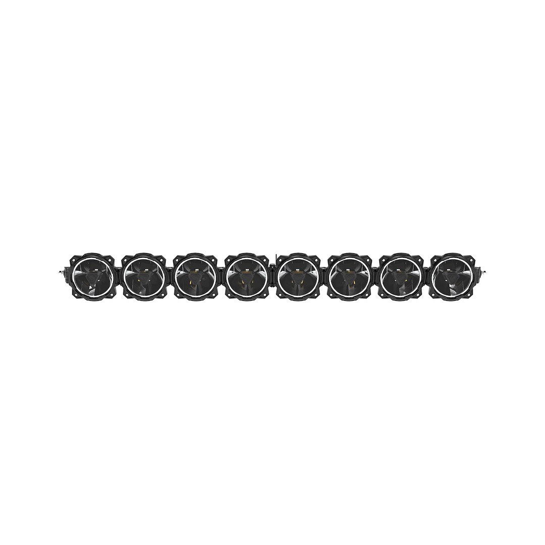 Kc Hilite Light Bar, Gravity ® Titan ™, LED Bulb, 50 Inch Length, Spot/ Wide-40 Combo Beam, Clear Lens, Amber Dust Light, Black Housing – 91418