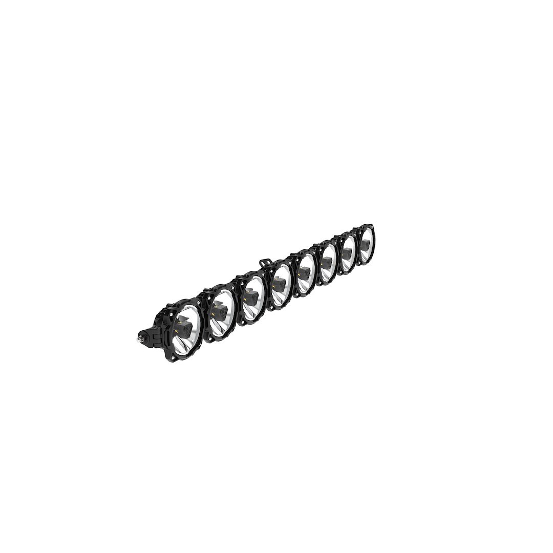 Kc Hilite Light Bar, Gravity ® Titan ™, LED Bulb, 50 Inch Length, Spot/ Wide-40 Combo Beam, Clear Lens, Amber Dust Light, Black Housing – 91418