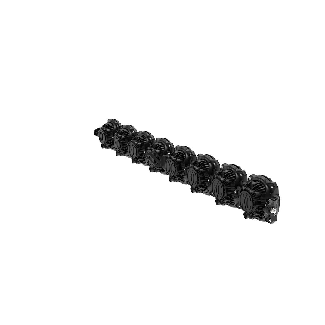 Kc Hilite Light Bar, Gravity ® Titan ™, LED Bulb, 50 Inch Length, Spot/ Wide-40 Combo Beam, Clear Lens, Amber Dust Light, Black Housing – 91418