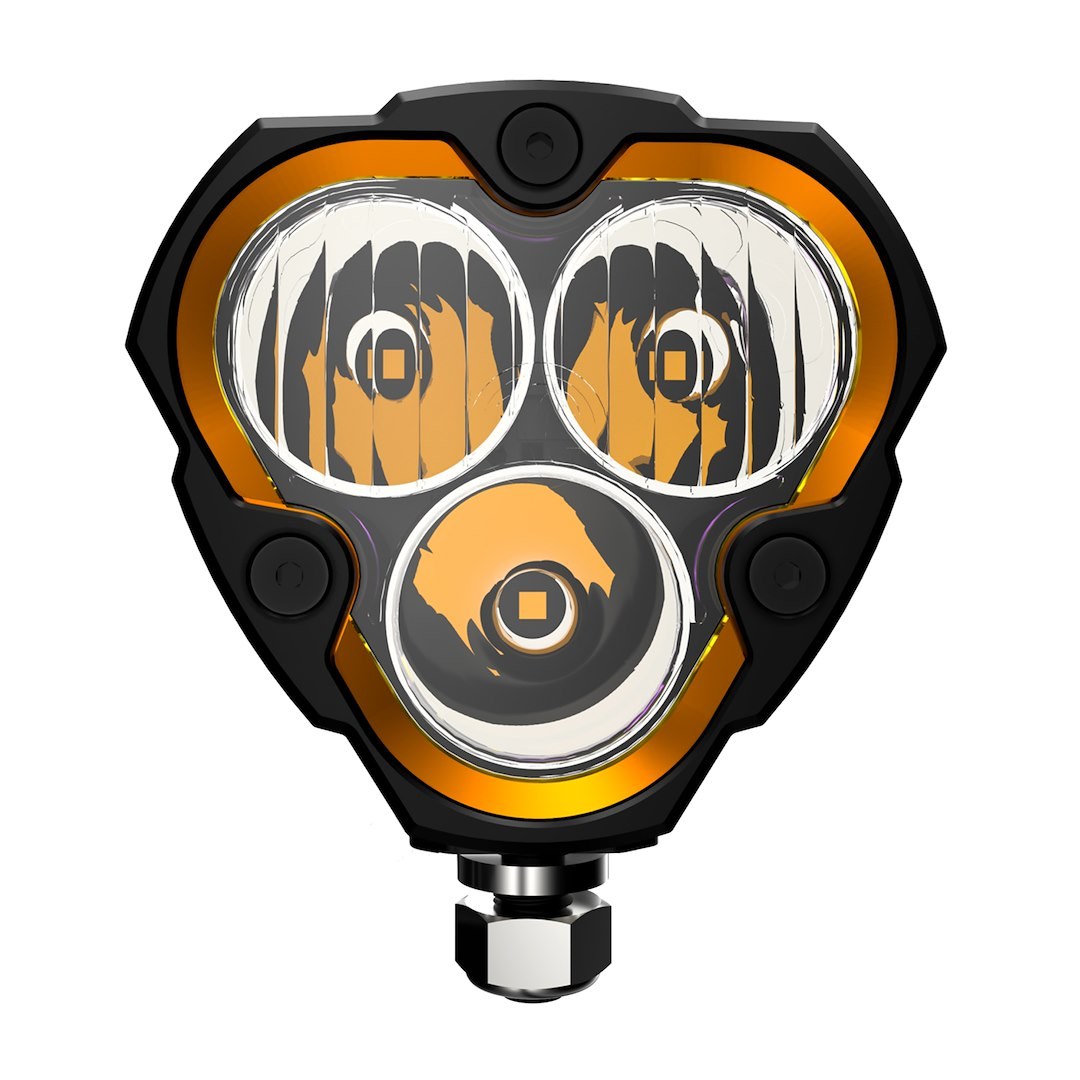 Kc Hilite Driving/ Fog Light, Flex Era ™, LED Bulb, Clear Bulbs, 3.6 Inch Width X 3-1/2 Inch Height X 2.6 Inch Depth Triangular – 97129