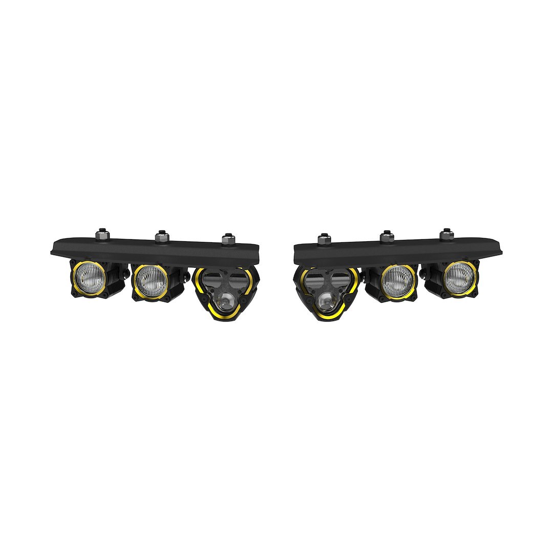 Kc Hilite Driving/ Fog Light, Flex Era ™, 3 Dual Mode LED Bulb, 90 Watt Amp Draw 7.6 Amp, Combo Beam, 7364 Raw Lumens Per Light, Clear Lens – 97168