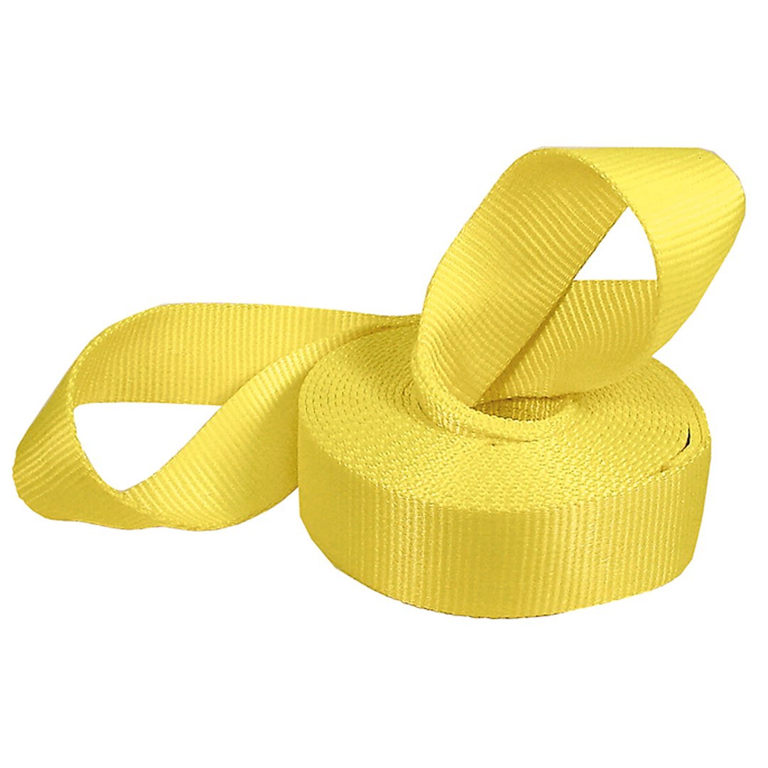 Hampton Prod Recovery Strap, 20 Feet Length X 2 Inch Width, Rated to 7000 Pound Load Capacity/ 15000 Pound Break Strength, With Loop, Yellow – 02922