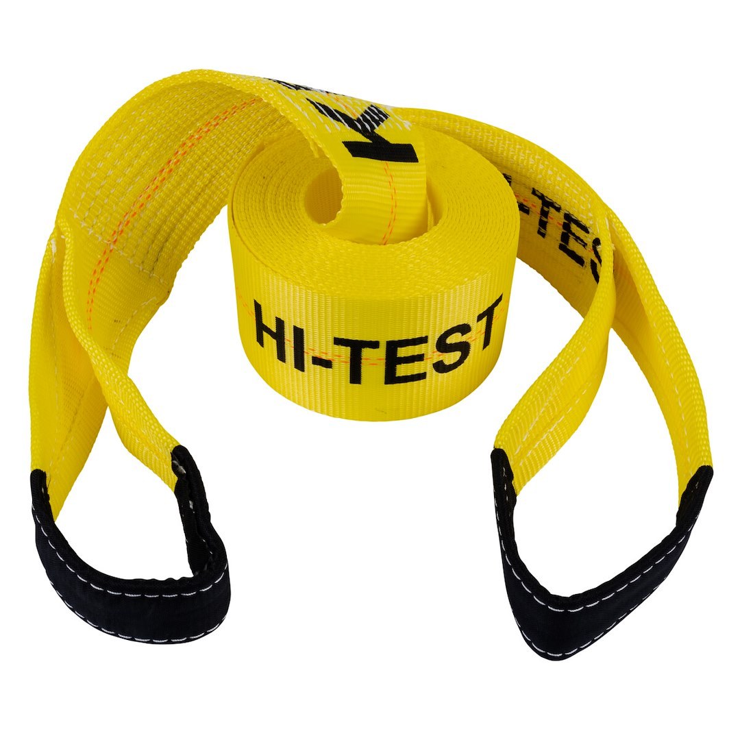 Hampton Prod Recovery Strap, 30 Feet Length X 4 Inch Width, Rated to 20000 Pound, With Protective Loop, Yellow – 02942