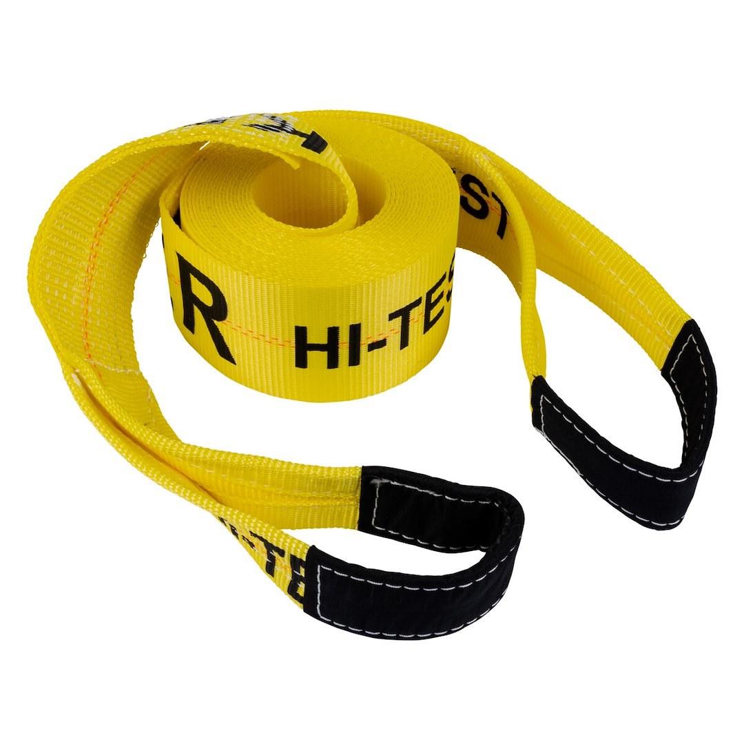 Hampton Prod Recovery Strap, 30 Feet Length X 4 Inch Width, Rated to 20000 Pound, With Protective Loop, Yellow – 02942