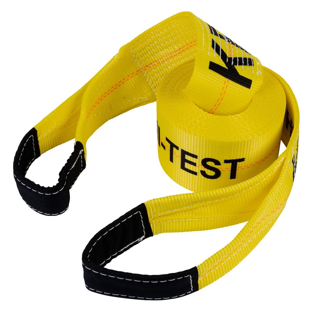 Hampton Prod Recovery Strap, 30 Feet Length X 4 Inch Width, Rated to 20000 Pound, With Protective Loop, Yellow – 02942