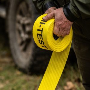 Hampton Prod Recovery Strap, 30 Feet Length X 4 Inch Width, Rated to 20000 Pound, With Protective Loop, Yellow – 02942
