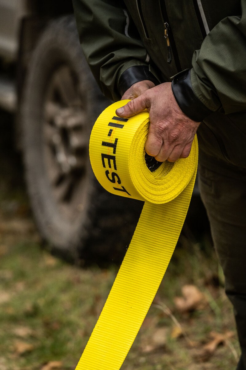 Hampton Prod Recovery Strap, 30 Feet Length X 4 Inch Width, Rated to 20000 Pound, With Protective Loop, Yellow – 02942