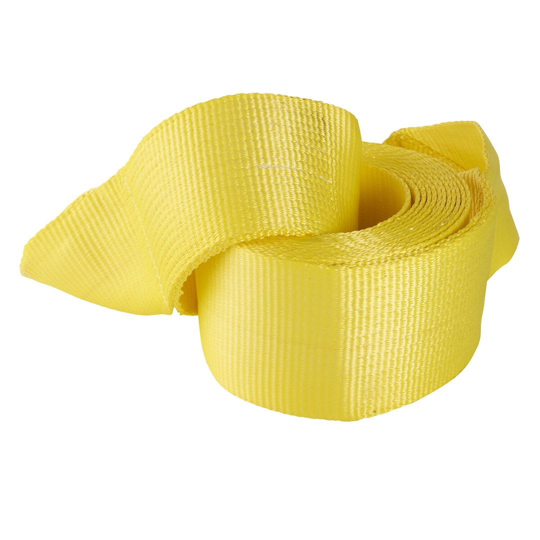 Hampton Prod Recovery Strap, 30 Feet Length X 6 Inch Width, Rated to 30000 Pound Load Capacity/ 60000 Pound Break Strength, With Loop, Yellow – 02963