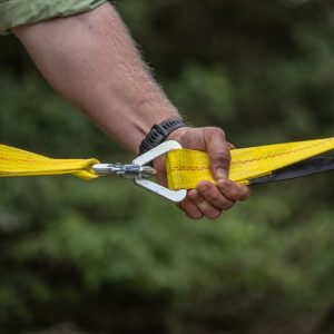 Hampton Prod Axle Strap, 24 Inch Length X 2 Inch Width, 3333 Pound Load Capacity, 10000 Pound Break Strength, Yellow – 04226