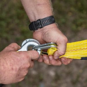 Hampton Prod Axle Strap, 24 Inch Length X 2 Inch Width, 3333 Pound Load Capacity, 10000 Pound Break Strength, Yellow – 04226