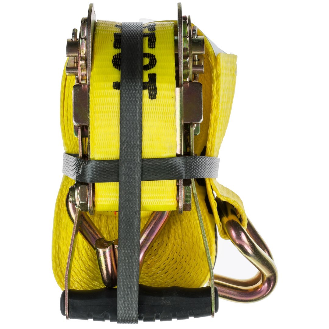 Hampton Prod Tie Down Strap, Cargo Tie Down, 27 Foot Length X 2 Inch Width, 3333 Pound Load Capacity, 10000 Pound Break Strength, With Ratchet – 04622