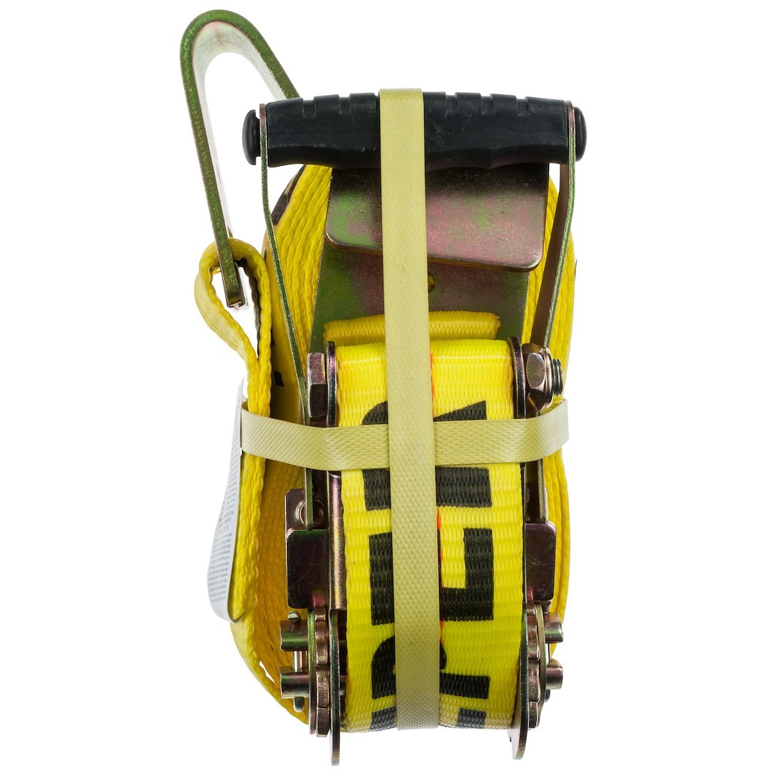 Hampton Prod Tie Down Strap, Cargo Tie Down, 27 Feet Length X 2 Inch Width, 3333 Pound Load Capacity, 10000 Pound Break Strength, With Ratchet – 04623