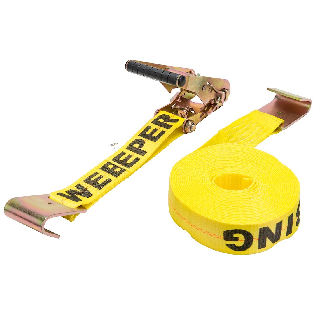 Hampton Prod Tie Down Strap, Cargo Tie Down, 27 Feet Length X 2 Inch Width, 3333 Pound Load Capacity, 10000 Pound Break Strength, With Ratchet – 04623