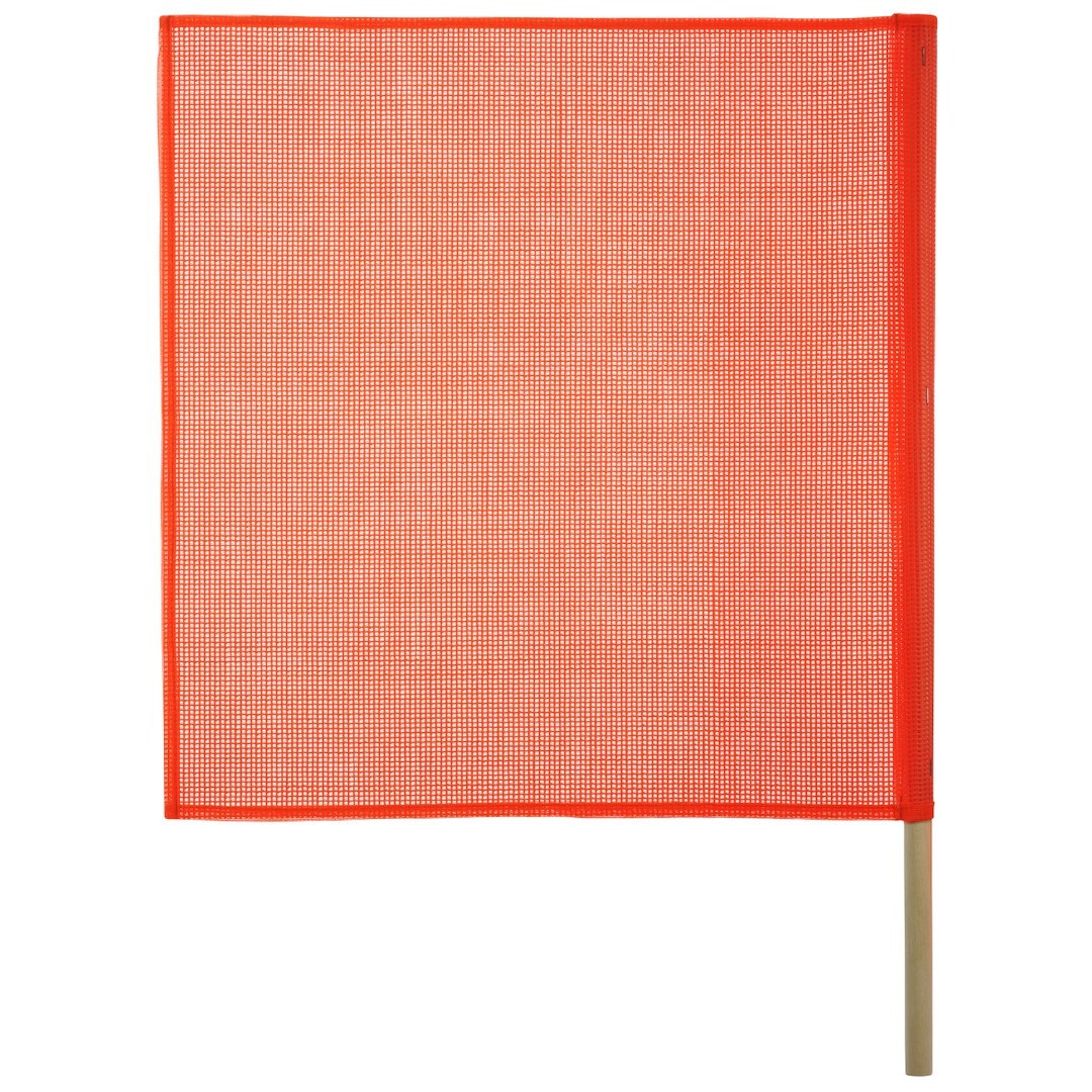 Hampton Prod Flag, Safety Flag, 18 Inch Length X 18 Inch Height, Double Vinyl Coated Bright Safety Orange Mesh with Cloth Edging, Single – 04901