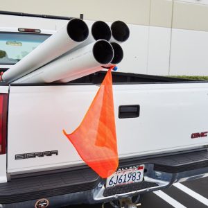 Hampton Prod Flag, Safety Flag, 18 Inch Length X 18 Inch Height, Double Vinyl Coated Bright Safety Orange Mesh with Cloth Edging, Single – 04902
