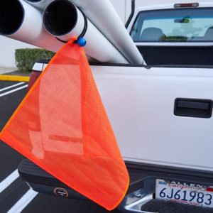 Hampton Prod Flag, Safety Flag, 18 Inch Length X 18 Inch Height, Double Vinyl Coated Bright Safety Orange Mesh with Cloth Edging, Single – 04902