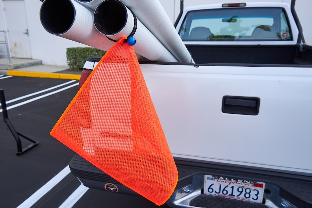 Hampton Prod Flag, Safety Flag, 18 Inch Length X 18 Inch Height, Double Vinyl Coated Bright Safety Orange Mesh with Cloth Edging, Single – 04902
