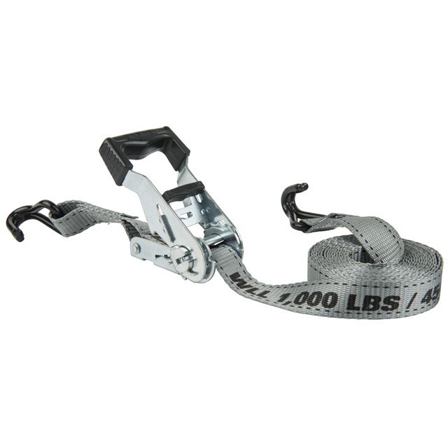 Hampton Prod Tie Down Strap, 1 Inch Width X 12 Foot Length, 1000 Pounds Capacity, 3000 Pounds Break Strength, Open Molded Ratchet – 05510