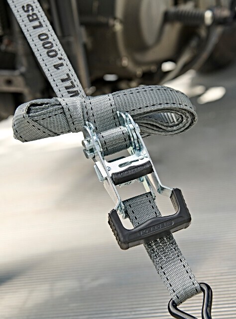 Hampton Prod Tie Down Strap, 1 Inch Width X 12 Foot Length, 1000 Pounds Capacity, 3000 Pounds Break Strength, Open Molded Ratchet – 05510