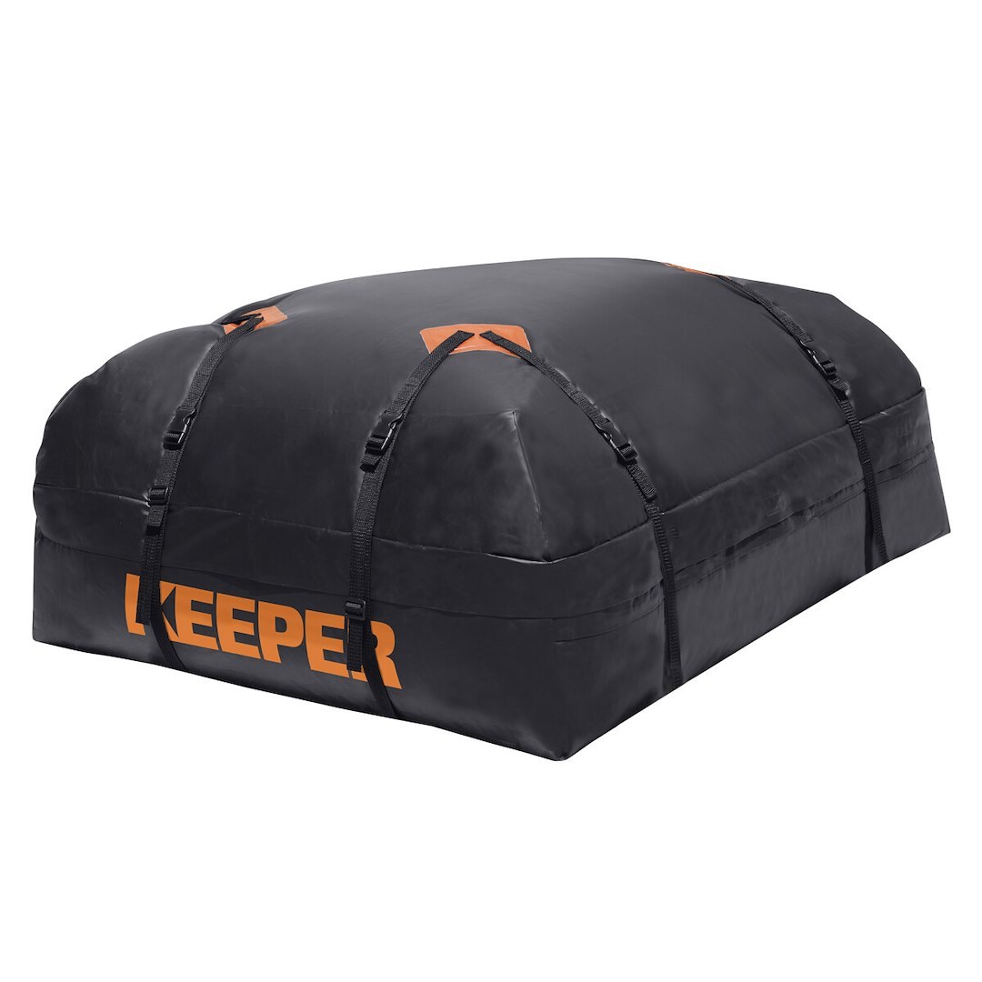 Hampton Prod Cargo Carrier, Bag Style, 15 Cubic Foot Capacity, 44 Inch X 34 Inch X 17 Inch, Compatible with Roof Rack, Black, With Keeper Logo – 07203