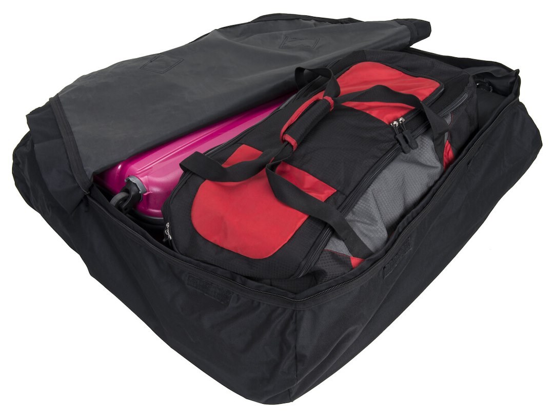 Hampton Prod Cargo Carrier, Bag Style, 15 Cubic Foot Capacity, 44 Inch X 34 Inch X 17 Inch, Compatible with Roof Rack, Black, With Keeper Logo – 07203