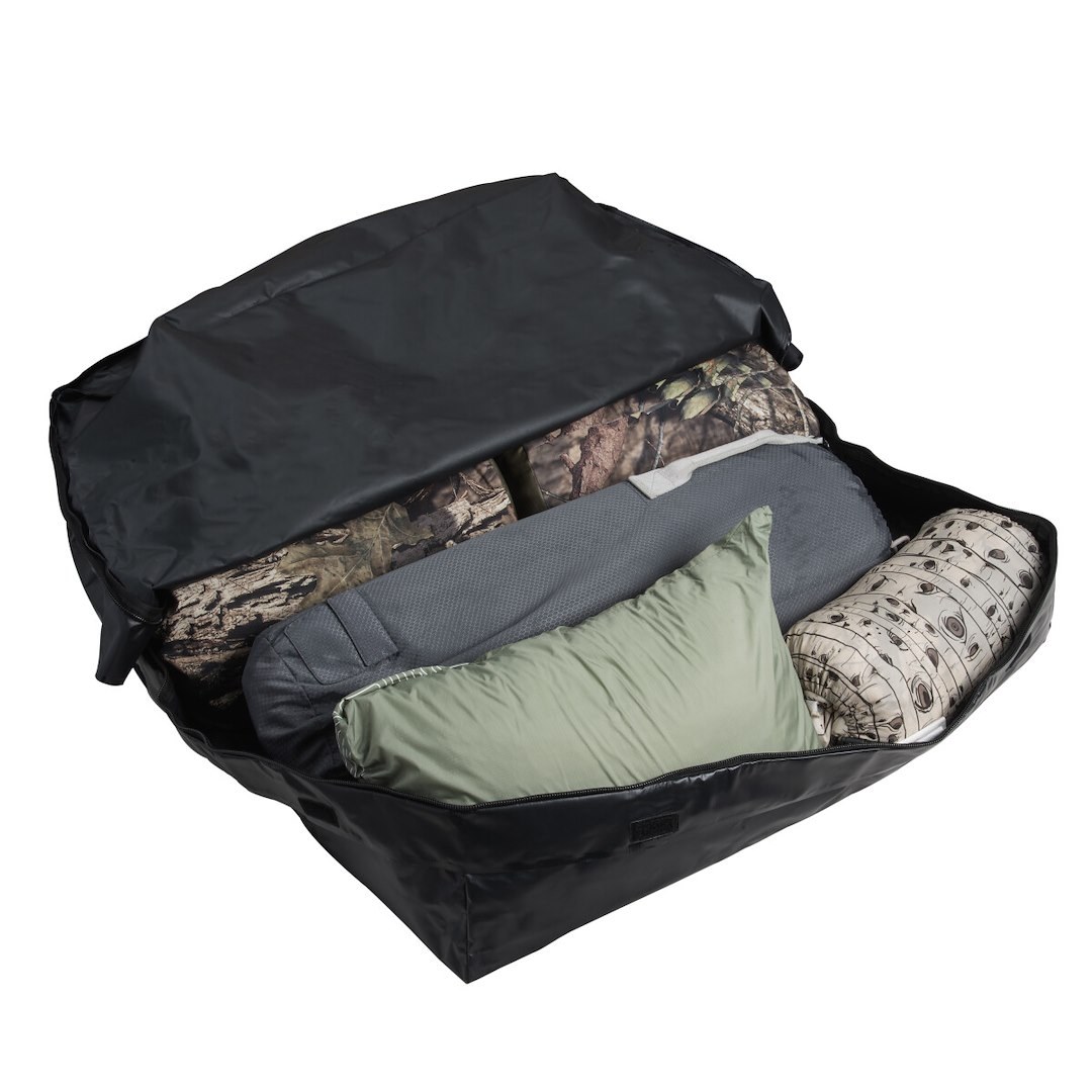 Hampton Prod Cargo Carrier, Bag Style, 15 Cubic Foot Capacity, 44 Inch X 34 Inch X 17 Inch, Compatible with Roof Rack, Black, With Keeper Logo – 07203