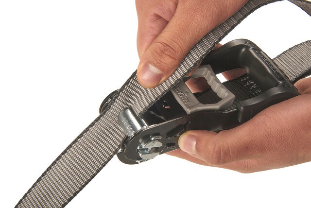 Hampton Prod Tie Down Strap, Kwikfeed, Cargo Tie Down, 16 Foot Length X 1-1/4 Inch Width, 1000 Pound Load Capacity, 3000 Pound Break Strength – 43571