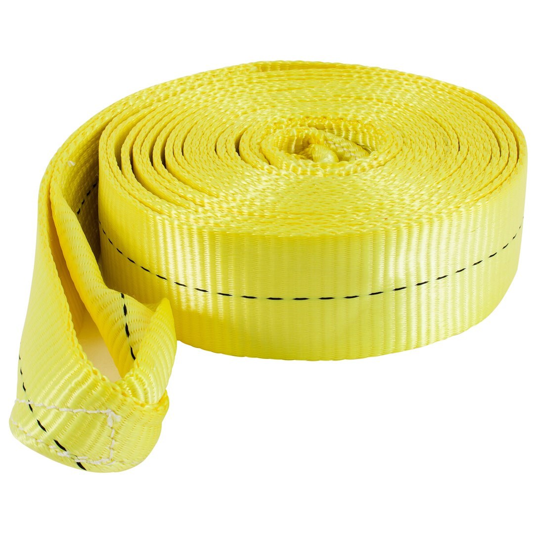 Hampton Prod Recovery Strap, 30 Feet Length X 3 Inch Width, Rated to 15000 Pound Load Capacity/ 30000 Pound Break Strength, Yellow – 89933