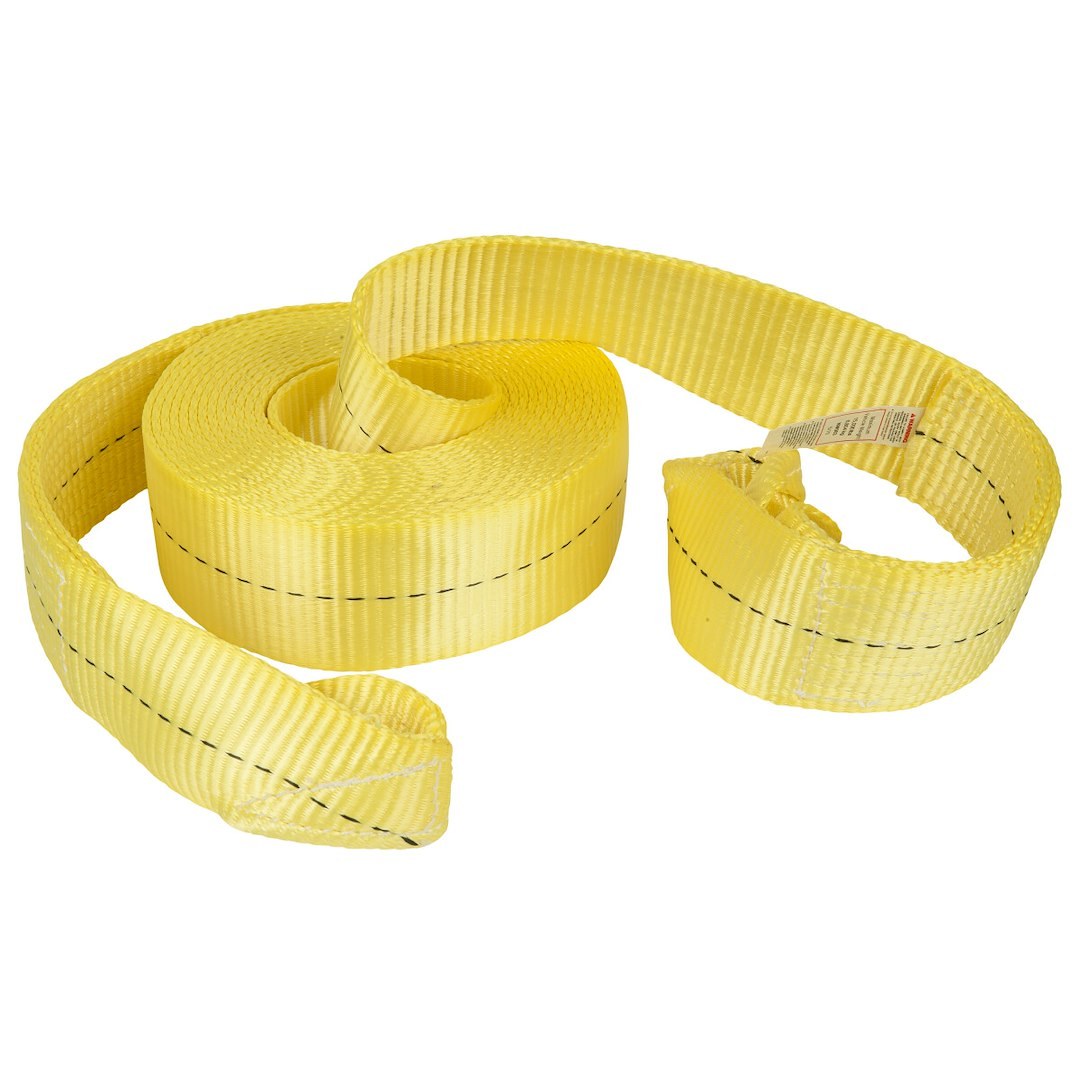 Hampton Prod Recovery Strap, 30 Feet Length X 3 Inch Width, Rated to 15000 Pound Load Capacity/ 30000 Pound Break Strength, Yellow – 89933