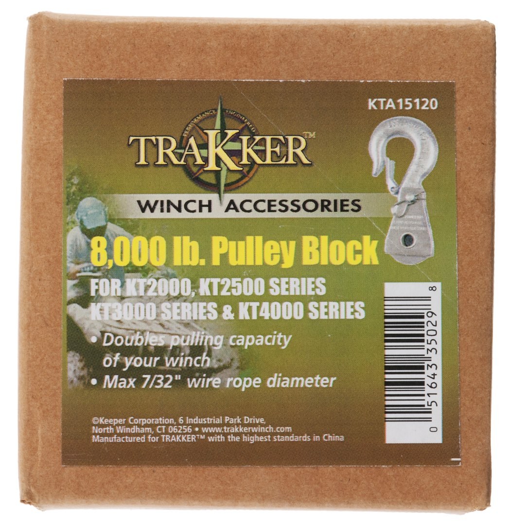 Hampton Prod Winch Snatch Block, 8000 Pound Maximum Capacity, For Kt Series Winches – KTA15120