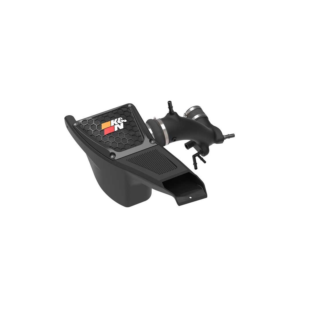 K&N Filters Cold Air Intake, Black Polyethylene Tube, Black Filter, With Heat Shield – 30-2620
