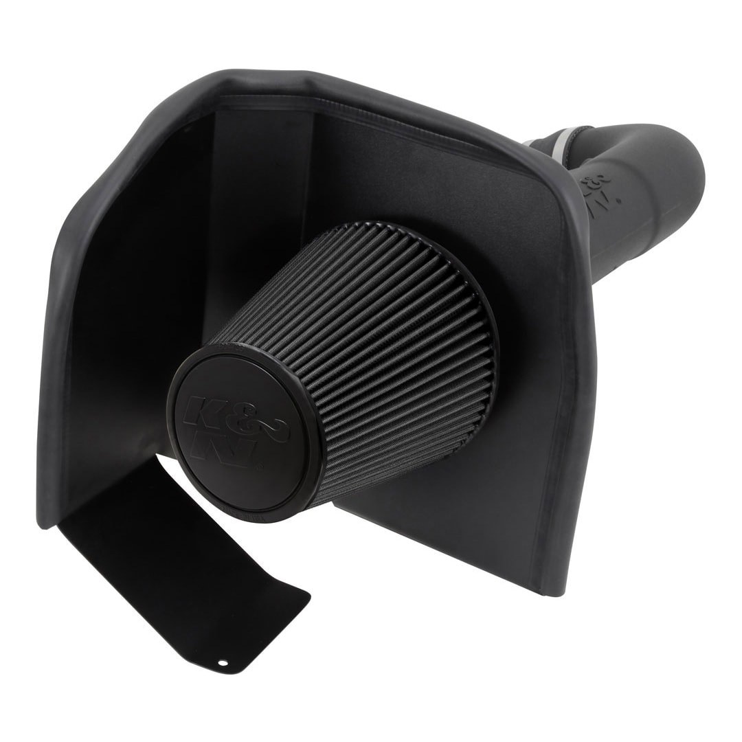 K&N Filters Cold Air Intake, Black Polyethylene Tube, Black Filter, With Heat Shield – 30-3082
