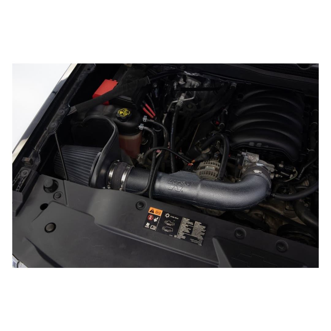 K&N Filters Cold Air Intake, Black Polyethylene Tube, Black Filter, With Heat Shield – 30-3082