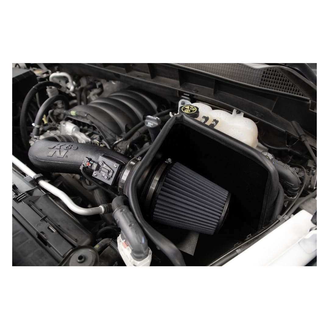 K&N Filters Cold Air Intake, Black Polyethylene Tube, Black Filter, With Heat Shield – 30-3110