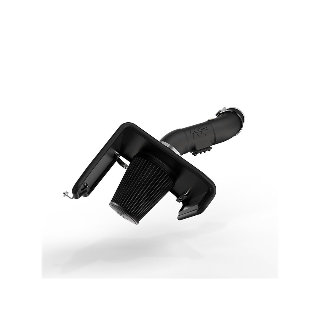 K&N Filters Cold Air Intake, Black Polyethylene Tube, Black Filter, With Heat Shield – 30-9036