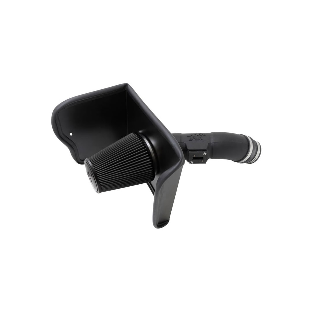 K&N Filters Cold Air Intake, Black Polyethylene Tube, Black Filter, With Heat Shield – 30-9036