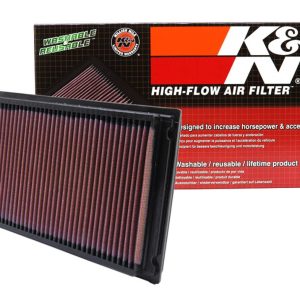 K&N Filters Air Filter, Filtercharger ®, Washable, Red, Cotton Gauze, Panel, 11 Inch Length X 6-9/16 Inch Width X 1-1/8 Inch Height – 33-2031-2