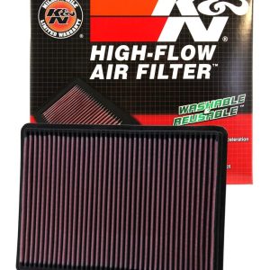 K&N Filters Air Filter, Filtercharger ®, Washable, Red, Cotton Gauze, Panel, 11-7/16 Inch Length X 8-1/2 Inch Width X 1-1/8 Inch Height – 33-2233